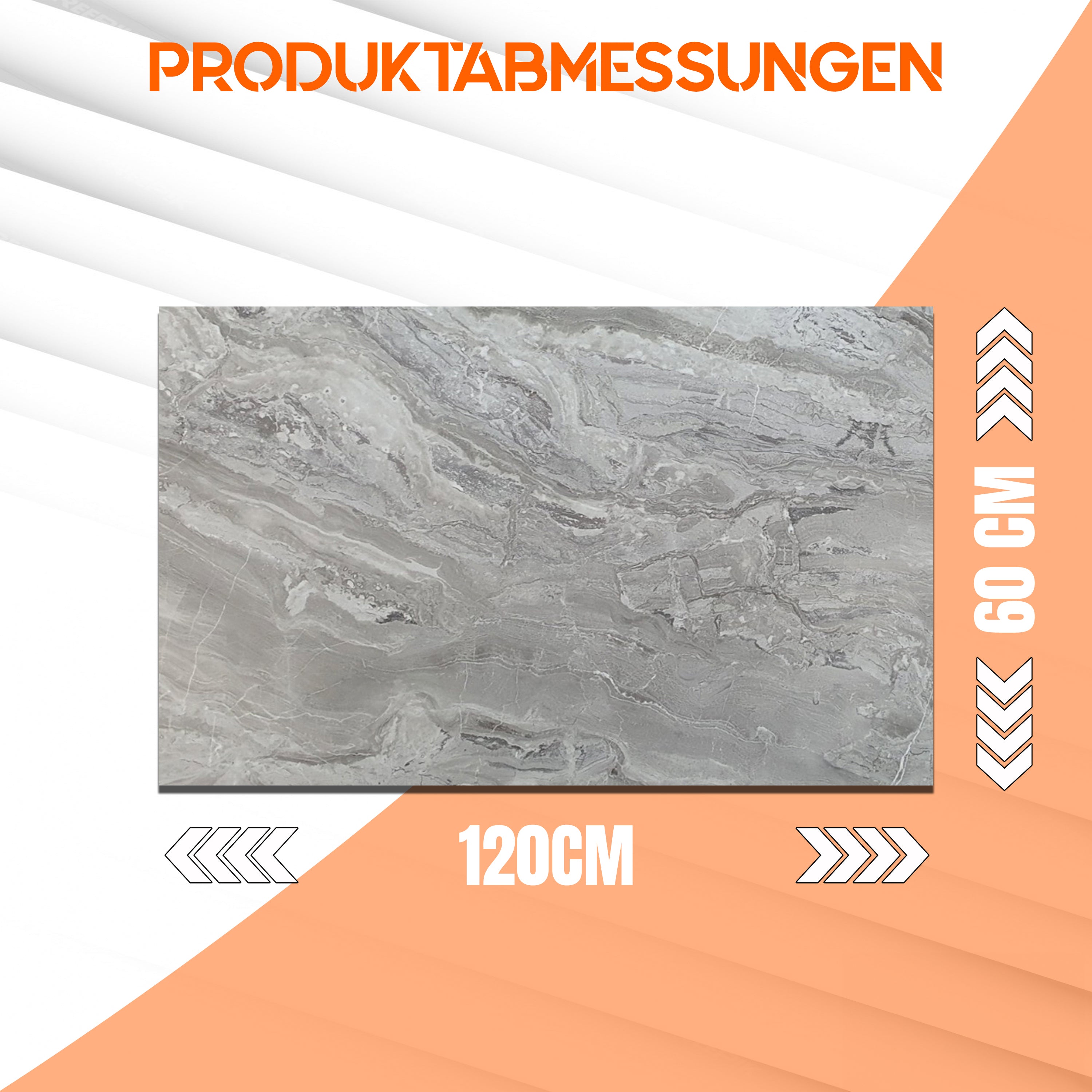 Wandpaneele in Marmoroptik 60x120 cm PVC für Küche, Bad & mehr | Selbstabholer Preis