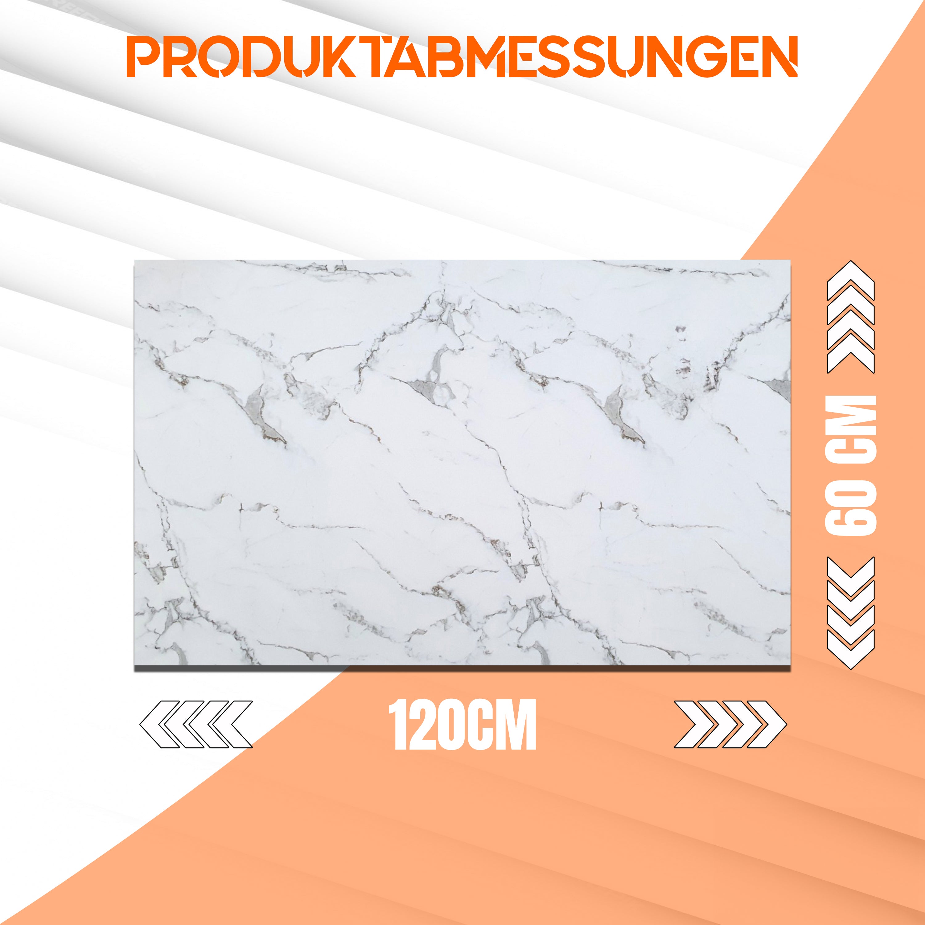 Wandpaneele in Marmoroptik 60x120 cm PVC für Küche, Bad & mehr | Selbstabholer Preis