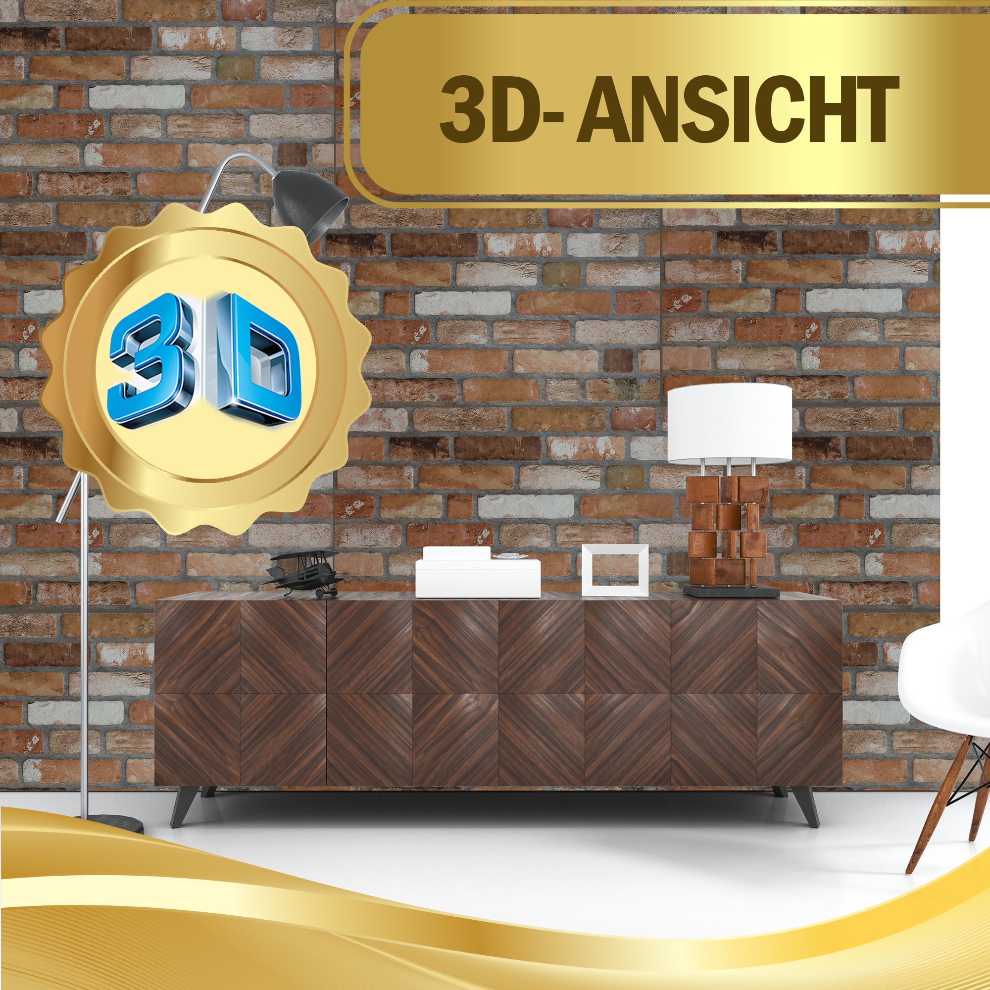 Steinoptik Vandpaneele 4er Pack | 100x50x2 cm | 3D Effekt Steinoptik Styropor | Swp-1