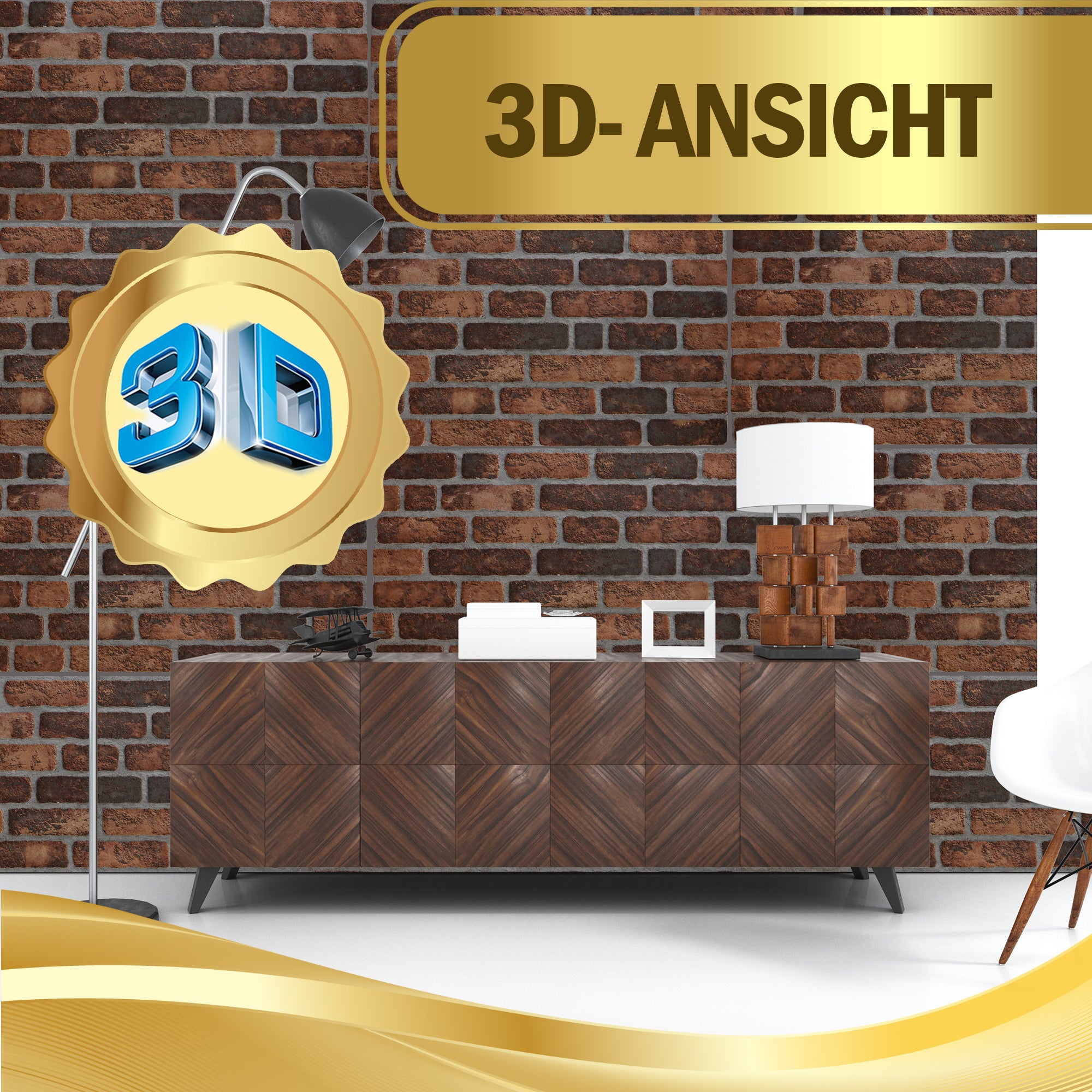 Steinoptik Vandpaneele 4er Pack | 100x50x2 cm | 3D Effekt Steinoptik Styropor | Swp-5