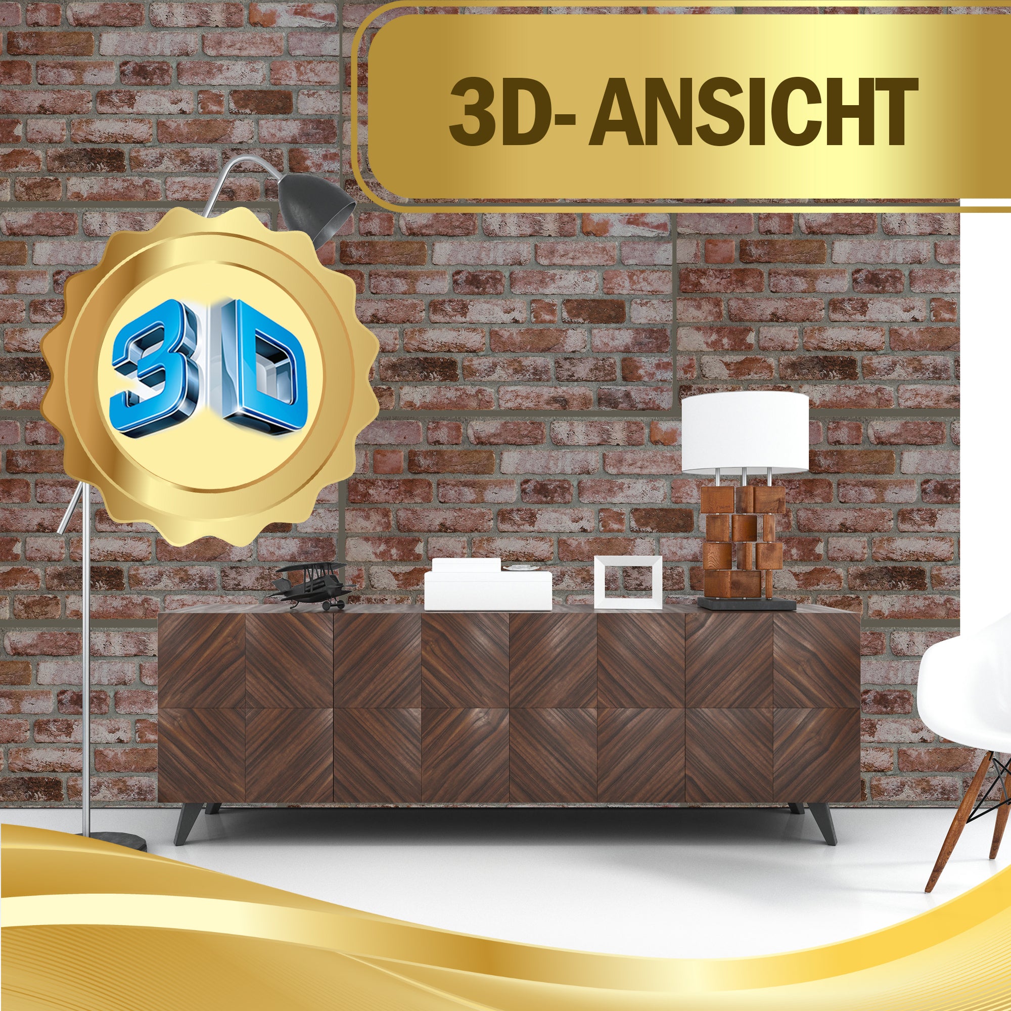 Steinoptik Vandpaneele 4er Pack | 100x50x2 cm | 3D Effekt Steinoptik Styropor | Swp-3