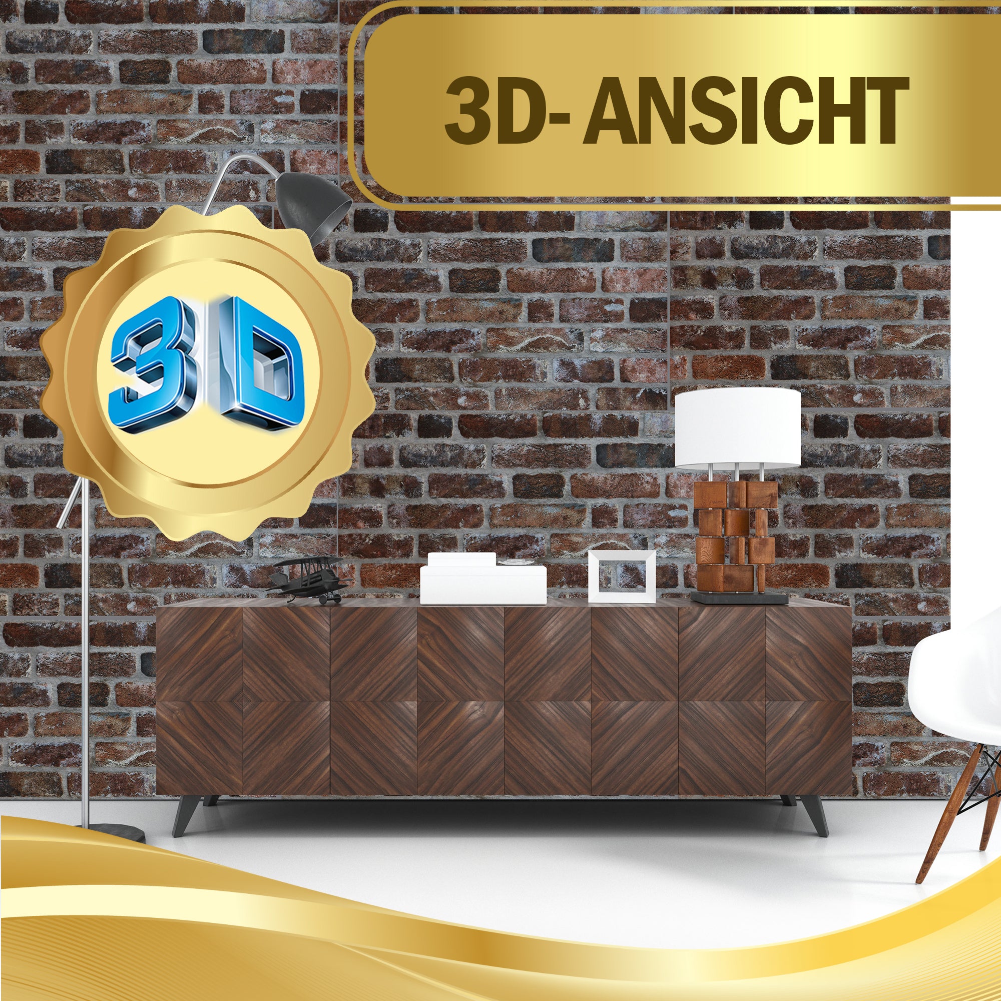 Steinoptik Vandpaneele 4er Pack | 100x50x2 cm | 3D Effekt Steinoptik Styropor | Swp-2