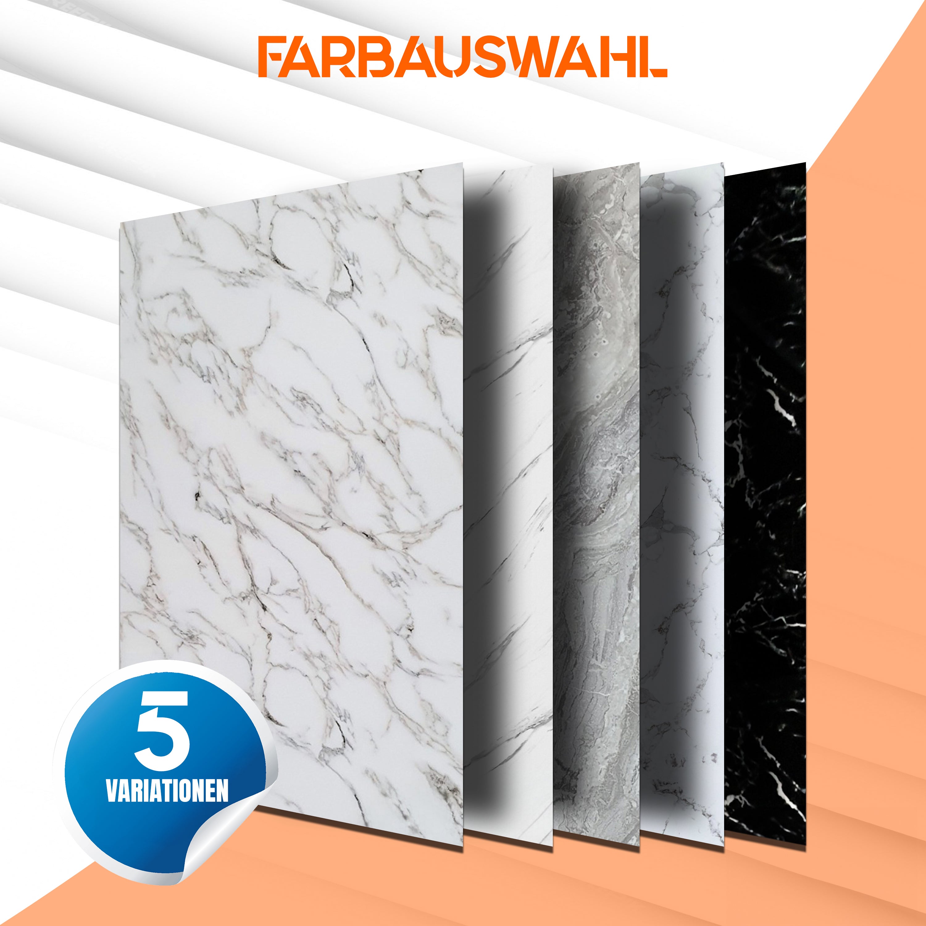 Wandpaneele in Marmoroptik 60x120 cm PVC für Küche, Bad & mehr | Selbstabholer Preis