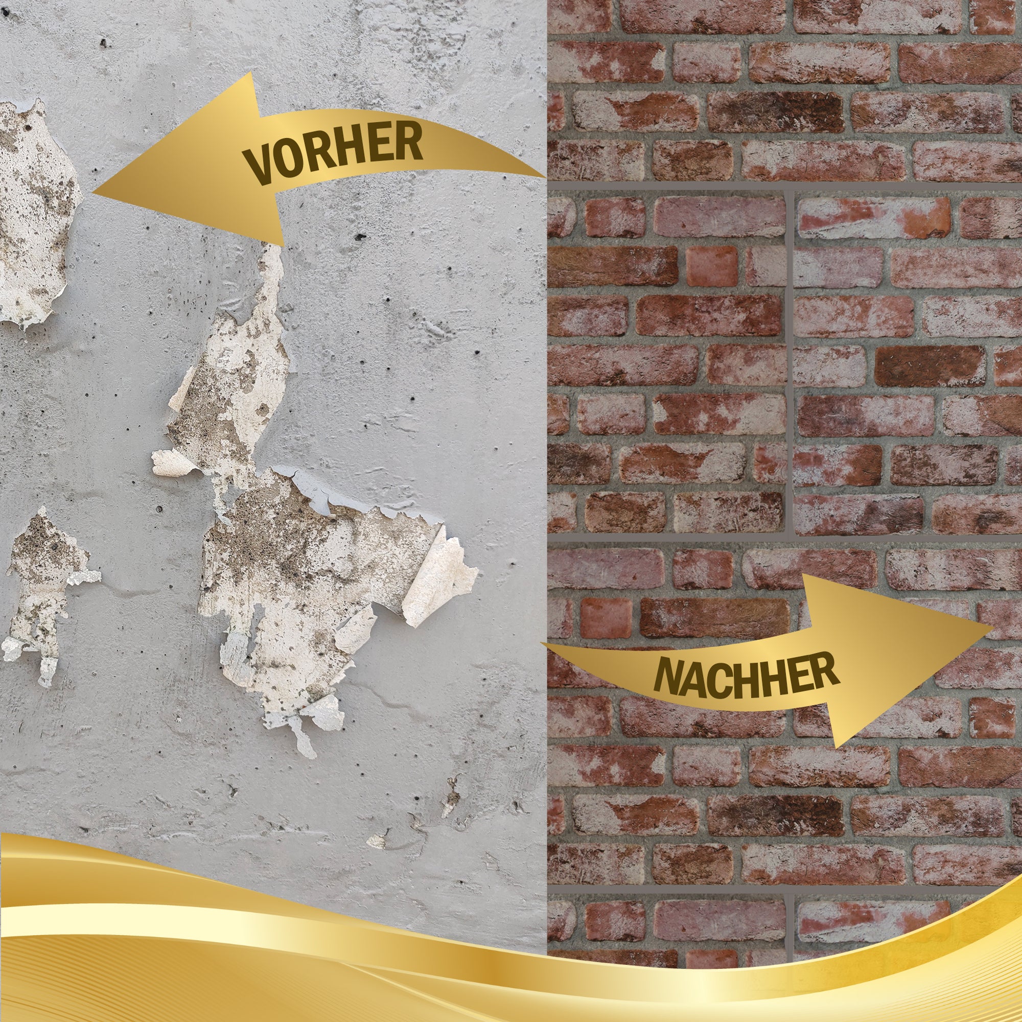 Steinoptik Vandpaneele 4er Pack | 100x50x2 cm | 3D Effekt Steinoptik Styropor | Swp-3