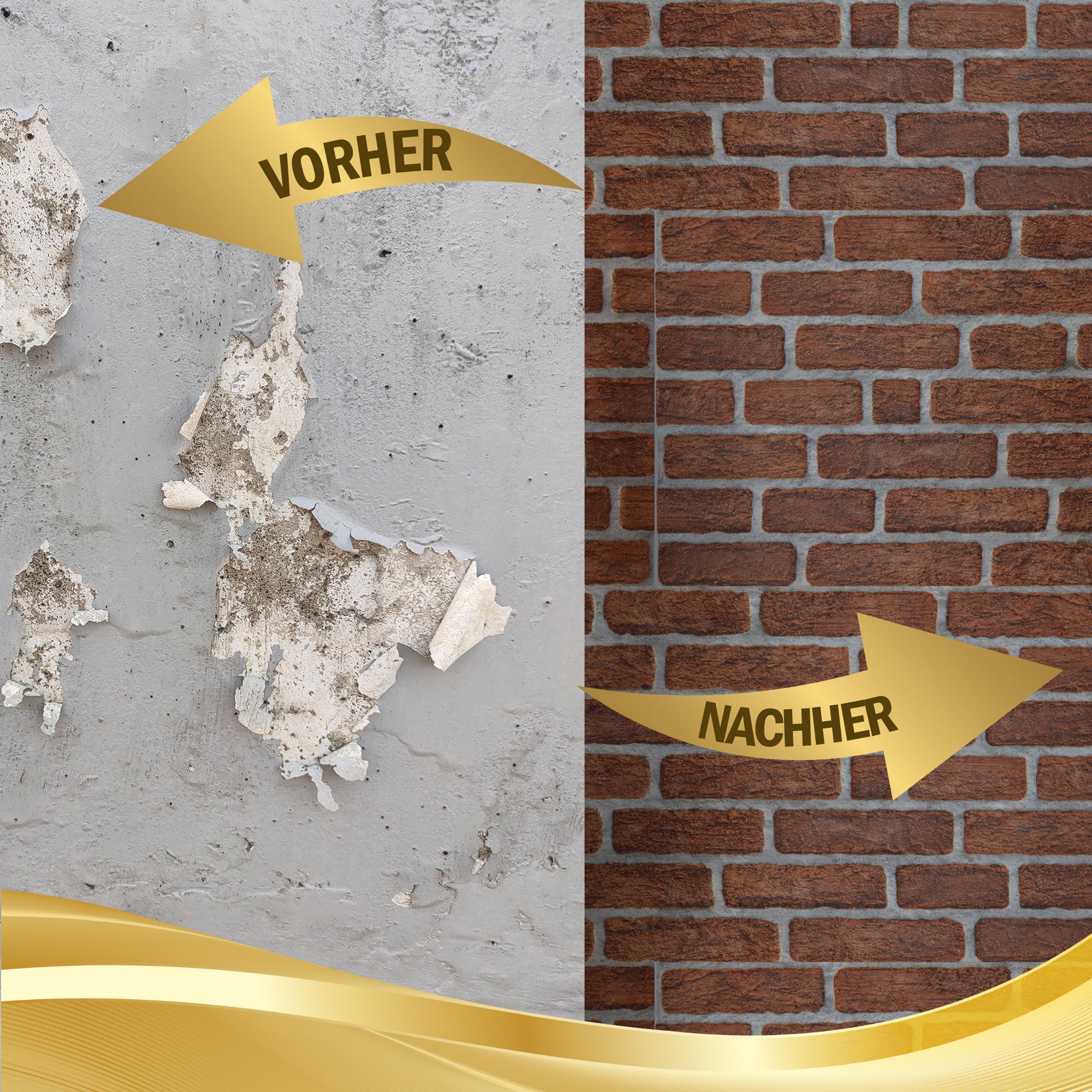 Steinoptik Vandpaneele 4er Pack | 100x50x2 cm | 3D Effekt Steinoptik Styropor | Swp-6