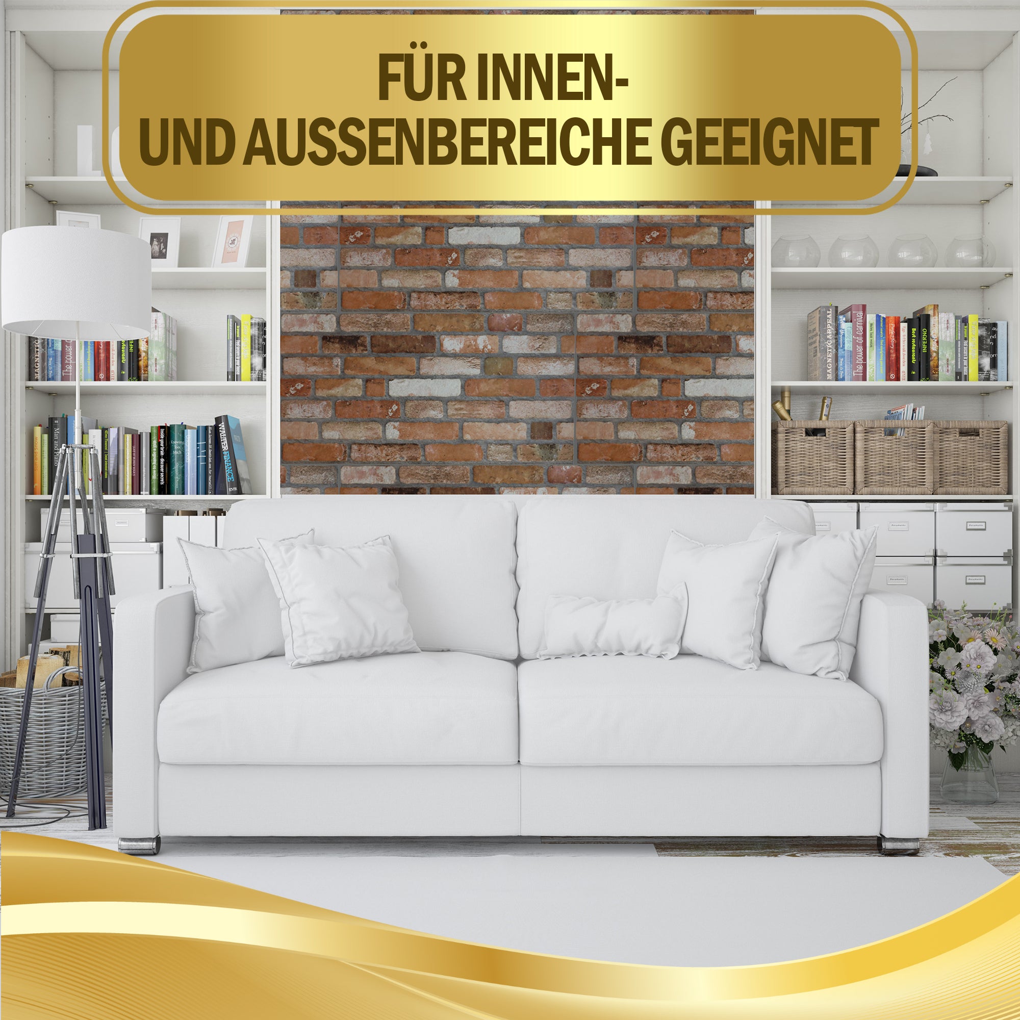 Steinoptik Vandpaneele 4er Pack | 100x50x2 cm | 3D Effekt Steinoptik Styropor | Swp-1