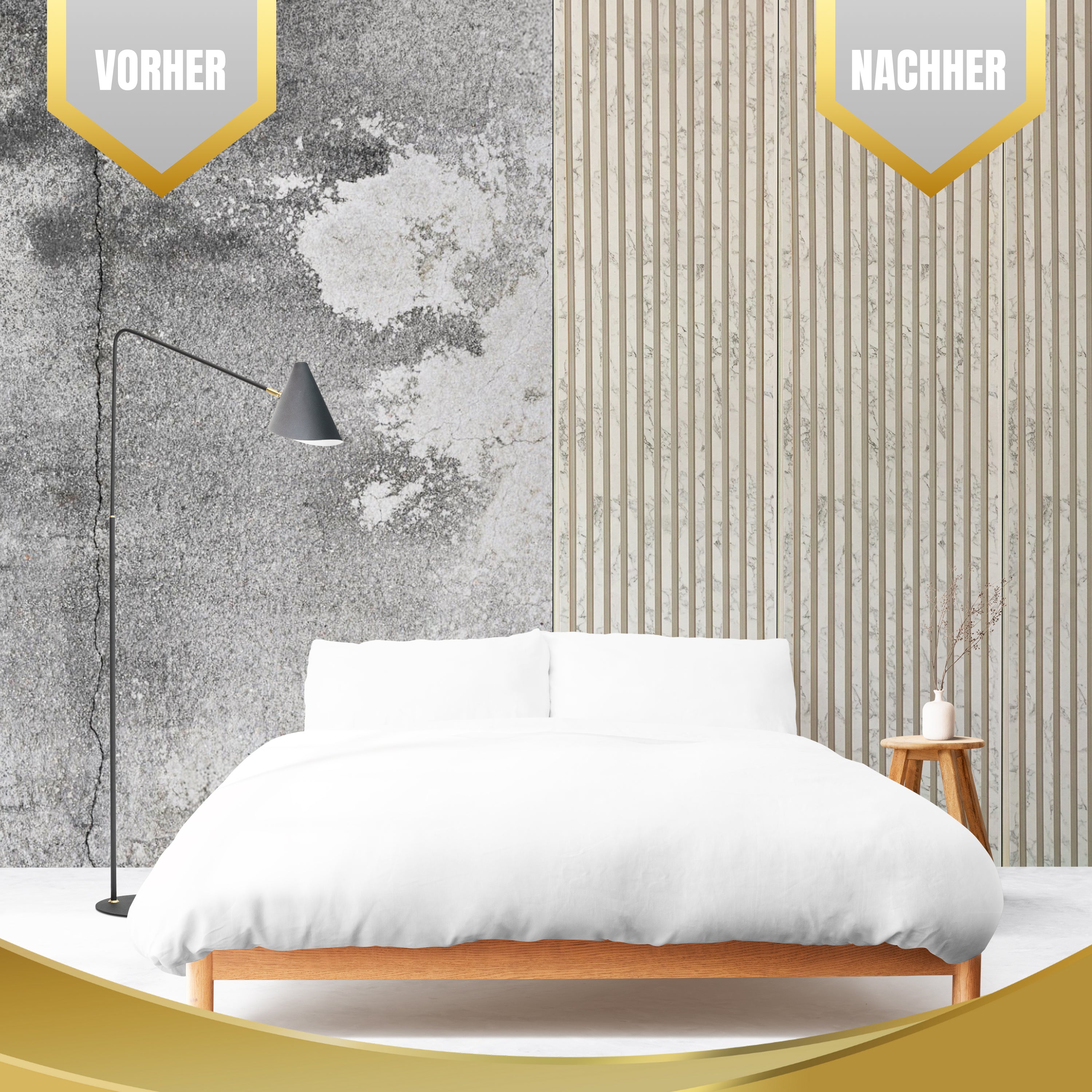 Akustikpaneele MDF Holz 60x270 cm, 21 mm Dicke | Akustikplatten | Carrara | Selbstabholer Preis