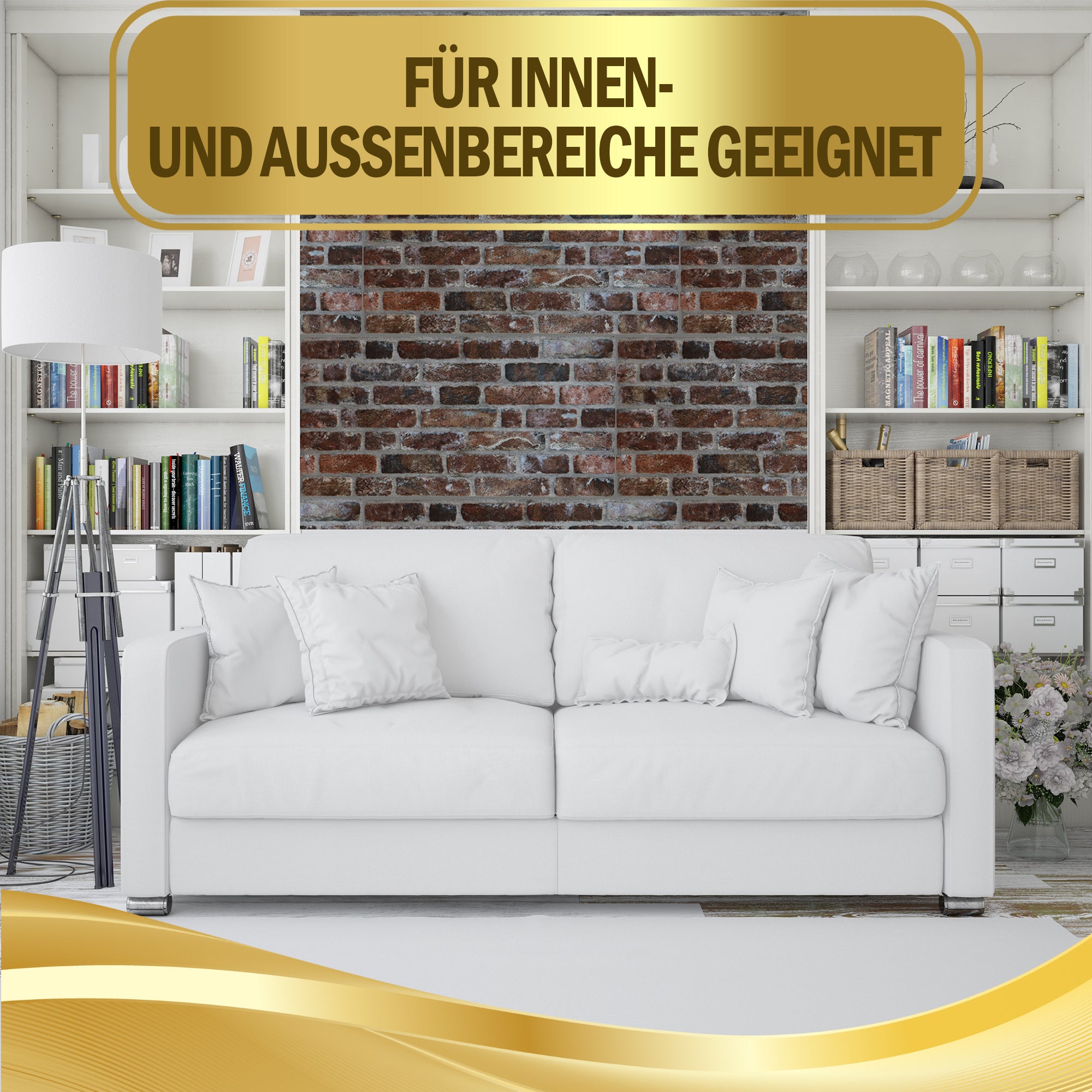 Steinoptik Vandpaneele 4er Pack | 100x50x2 cm | 3D Effekt Steinoptik Styropor | Swp-2