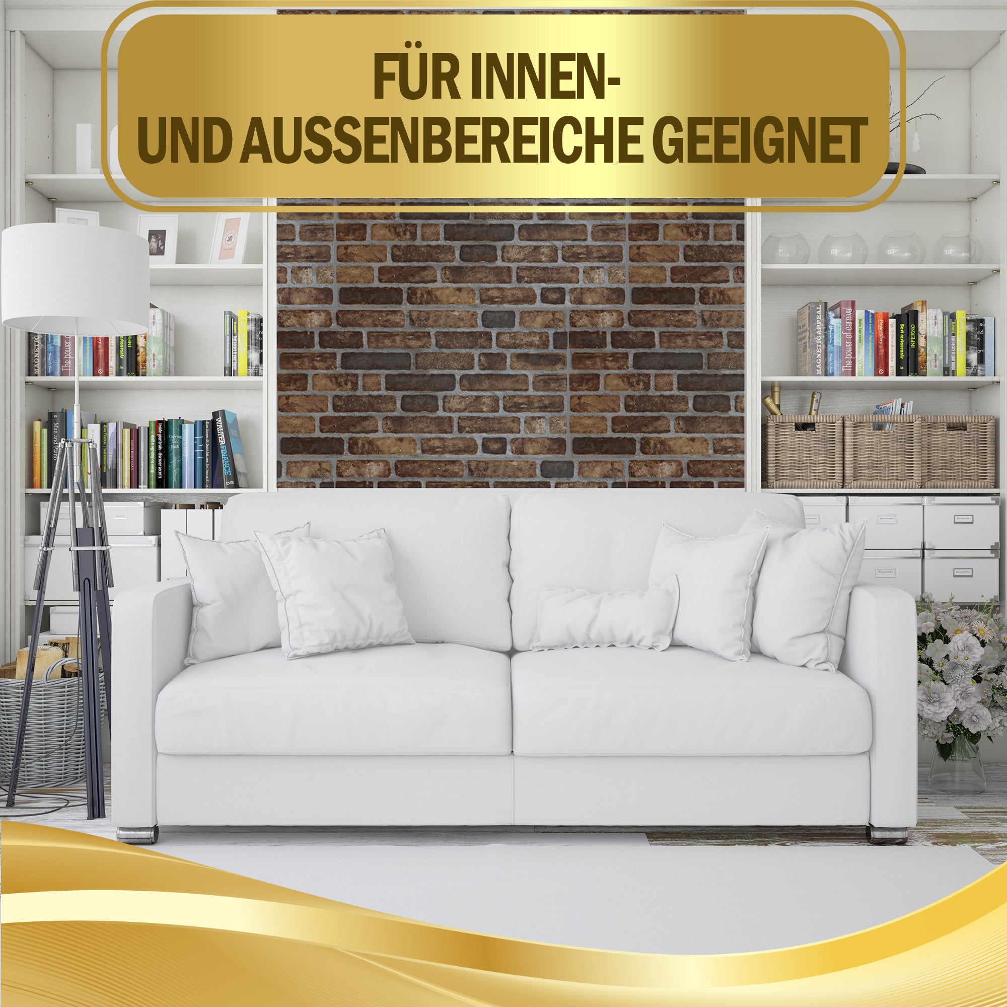 Steinoptik Vandpaneele 4er Pack | 100x50x2 cm | 3D Effekt Steinoptik Styropor | Swp-7