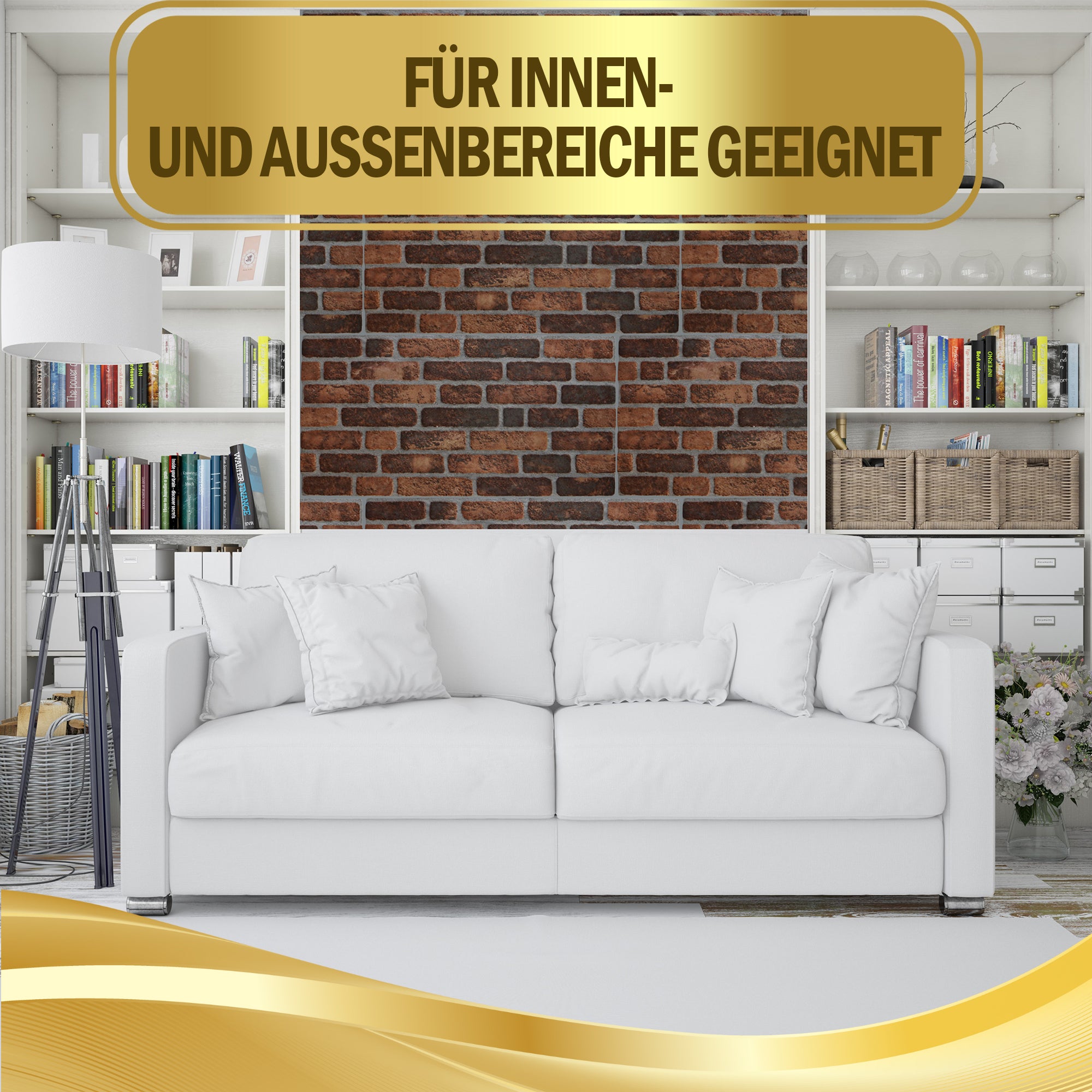 Steinoptik Vandpaneele 4er Pack | 100x50x2 cm | 3D Effekt Steinoptik Styropor | Swp-5