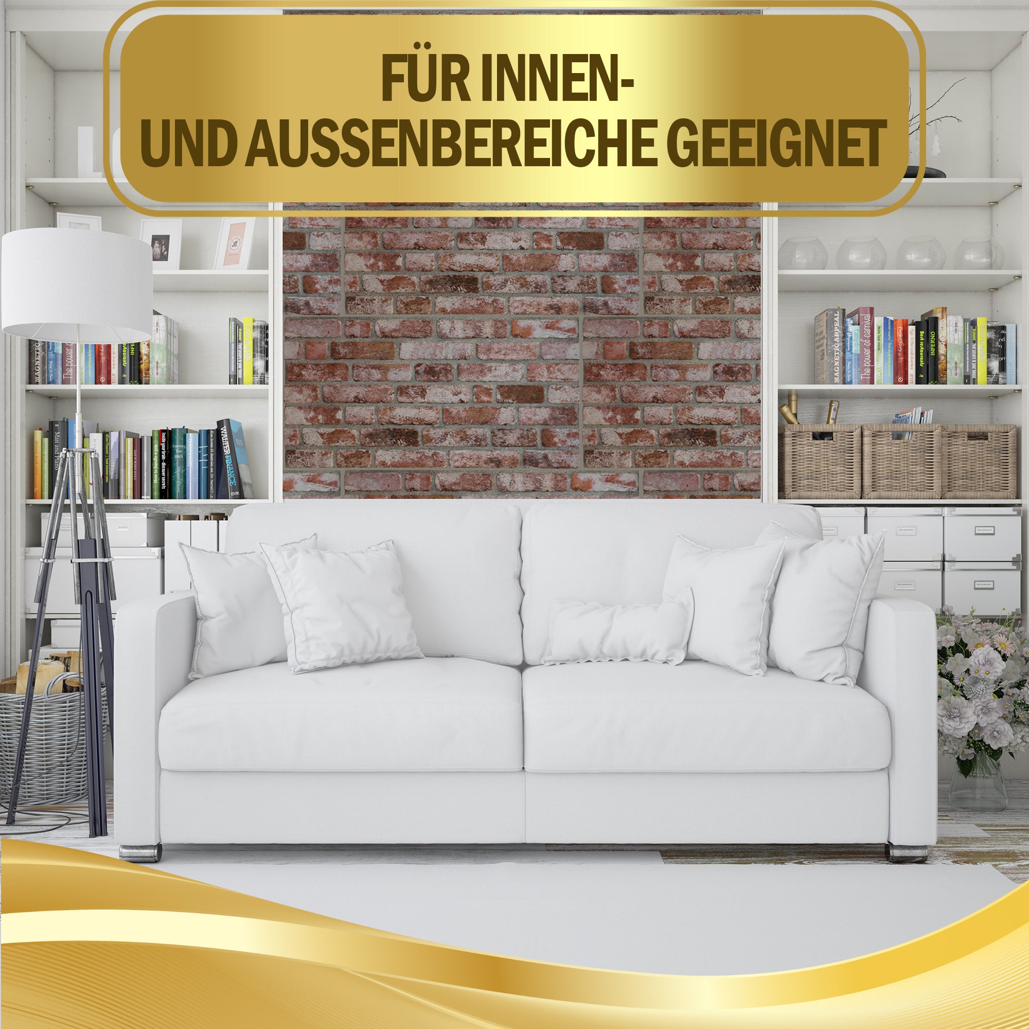 Steinoptik Vandpaneele 4er Pack | 100x50x2 cm | 3D Effekt Steinoptik Styropor | Swp-3