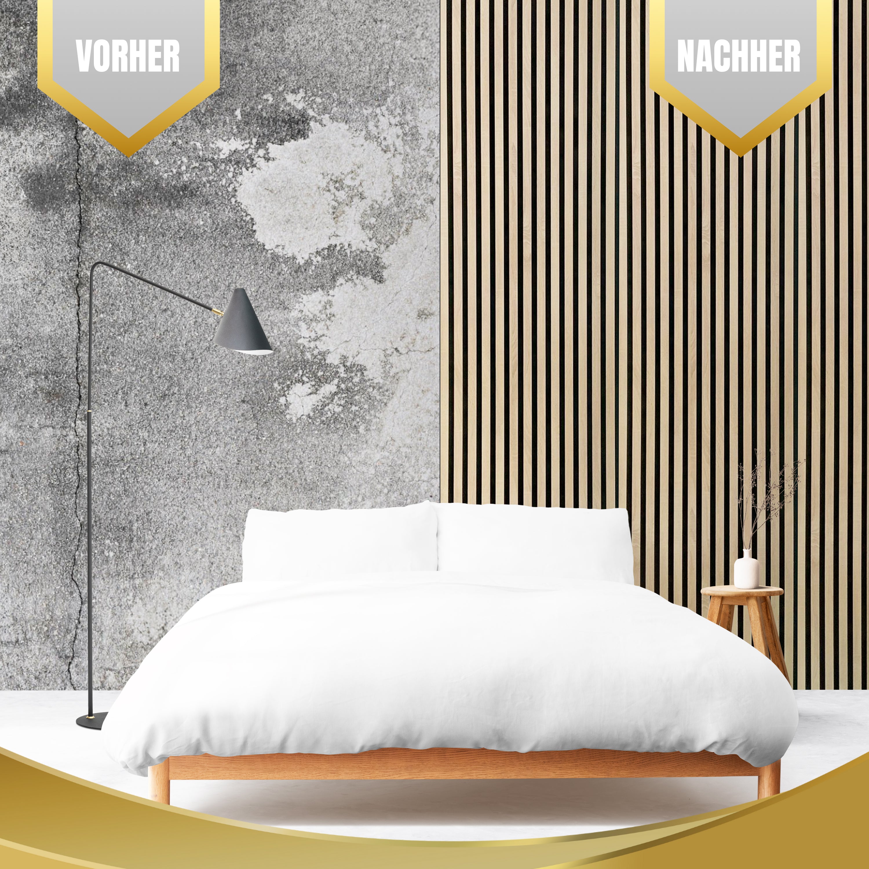 Akustikpaneele MDF Holz 60x270 cm, 21 mm Dicke | Akustikplatten | Sonoma | Selbstabholer Preis