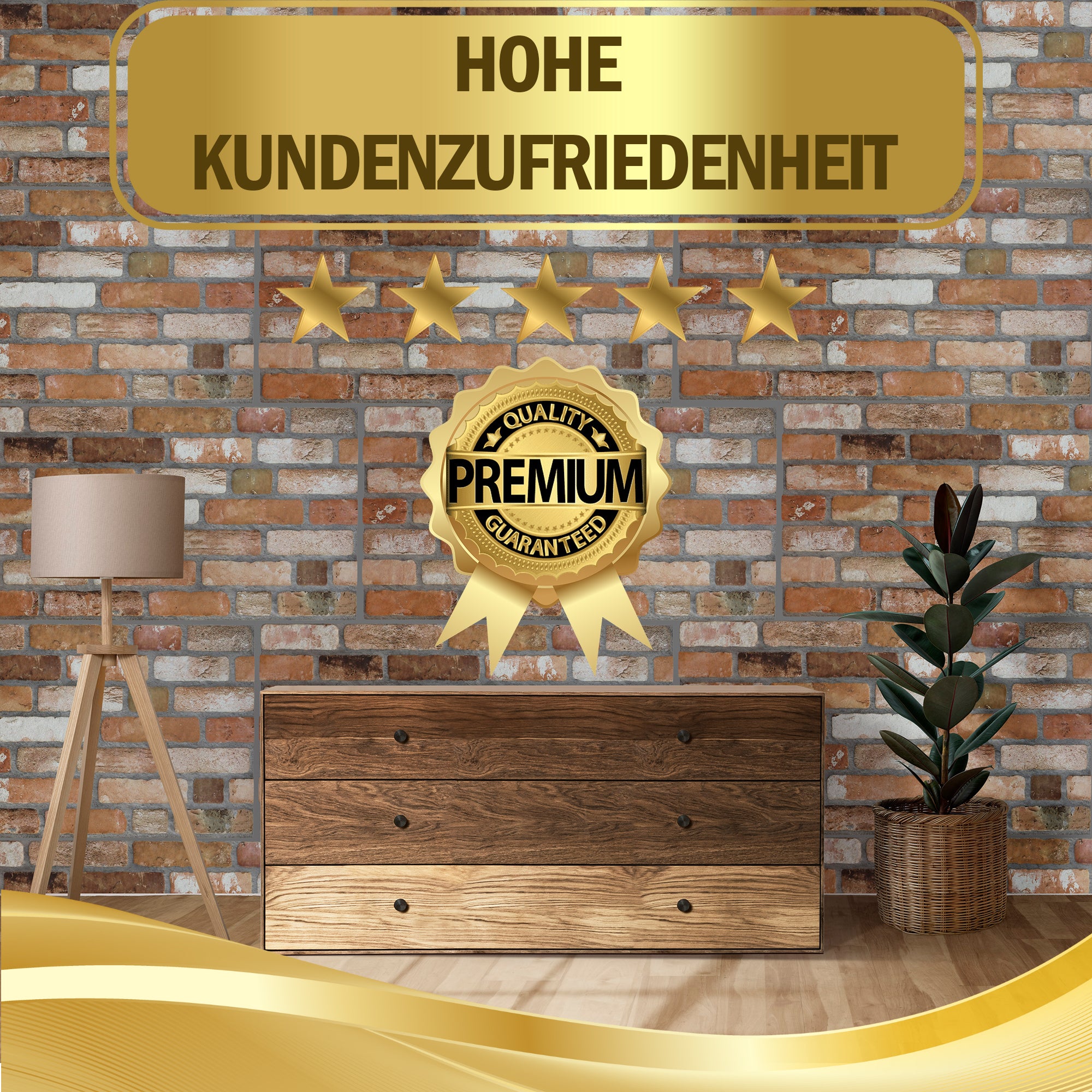 Steinoptik Vandpaneele 4er Pack | 100x50x2 cm | 3D Effekt Steinoptik Styropor | Swp-1