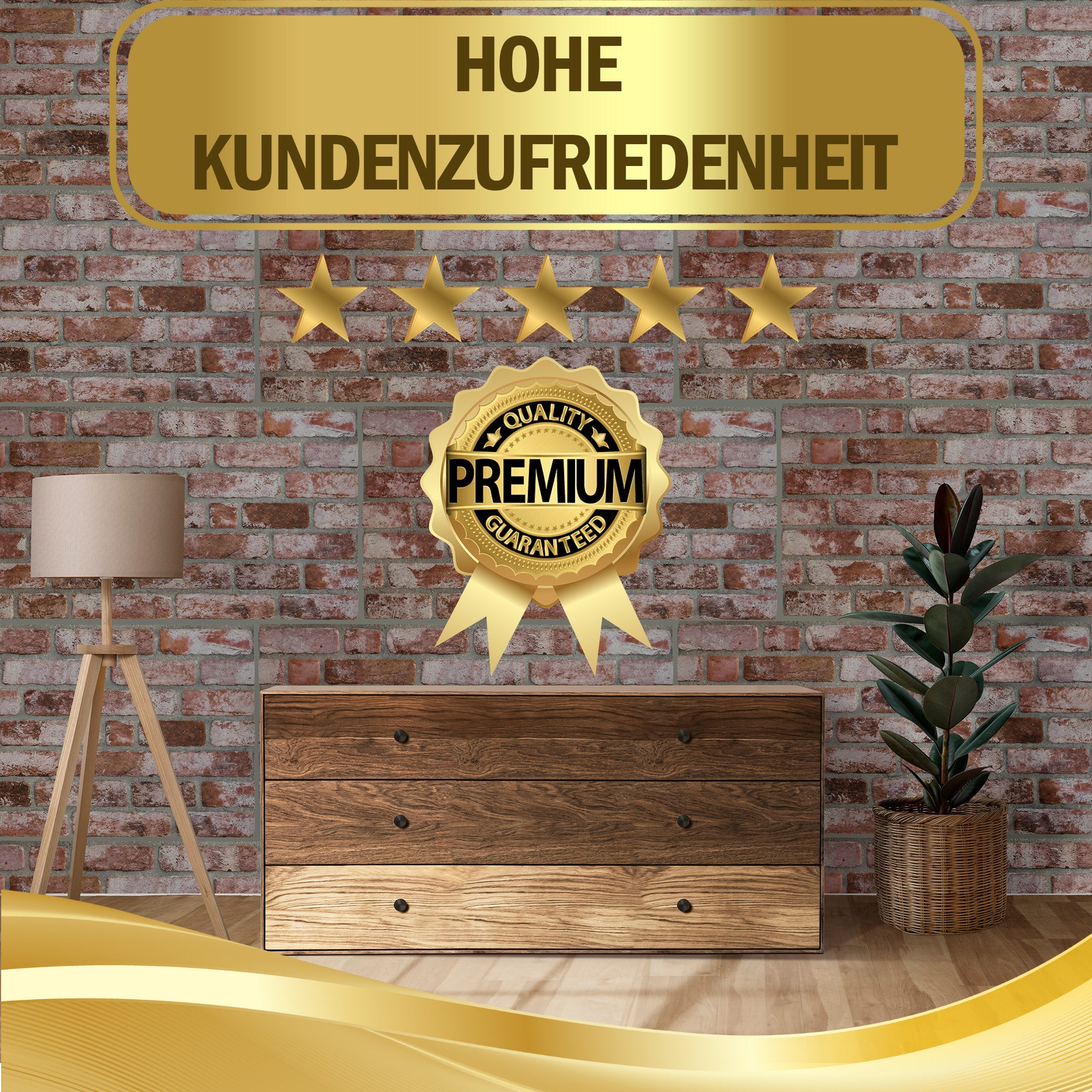 Steinoptik Vandpaneele 4er Pack | 100x50x2 cm | 3D Effekt Steinoptik Styropor | Swp-3