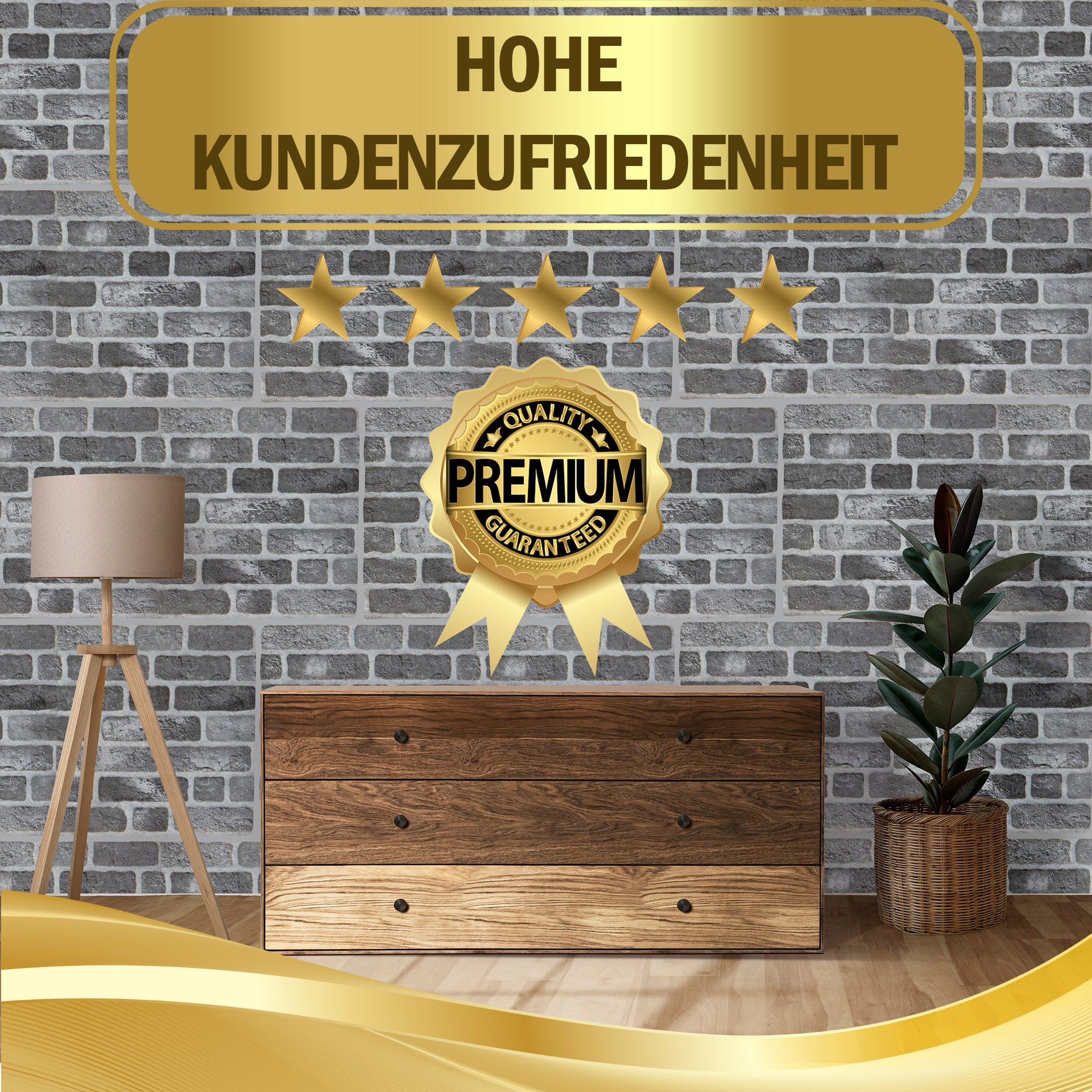 Steinoptik Vandpaneele 4er Pack | 100x50x2 cm | 3D Effekt Steinoptik Styropor | Swp-4