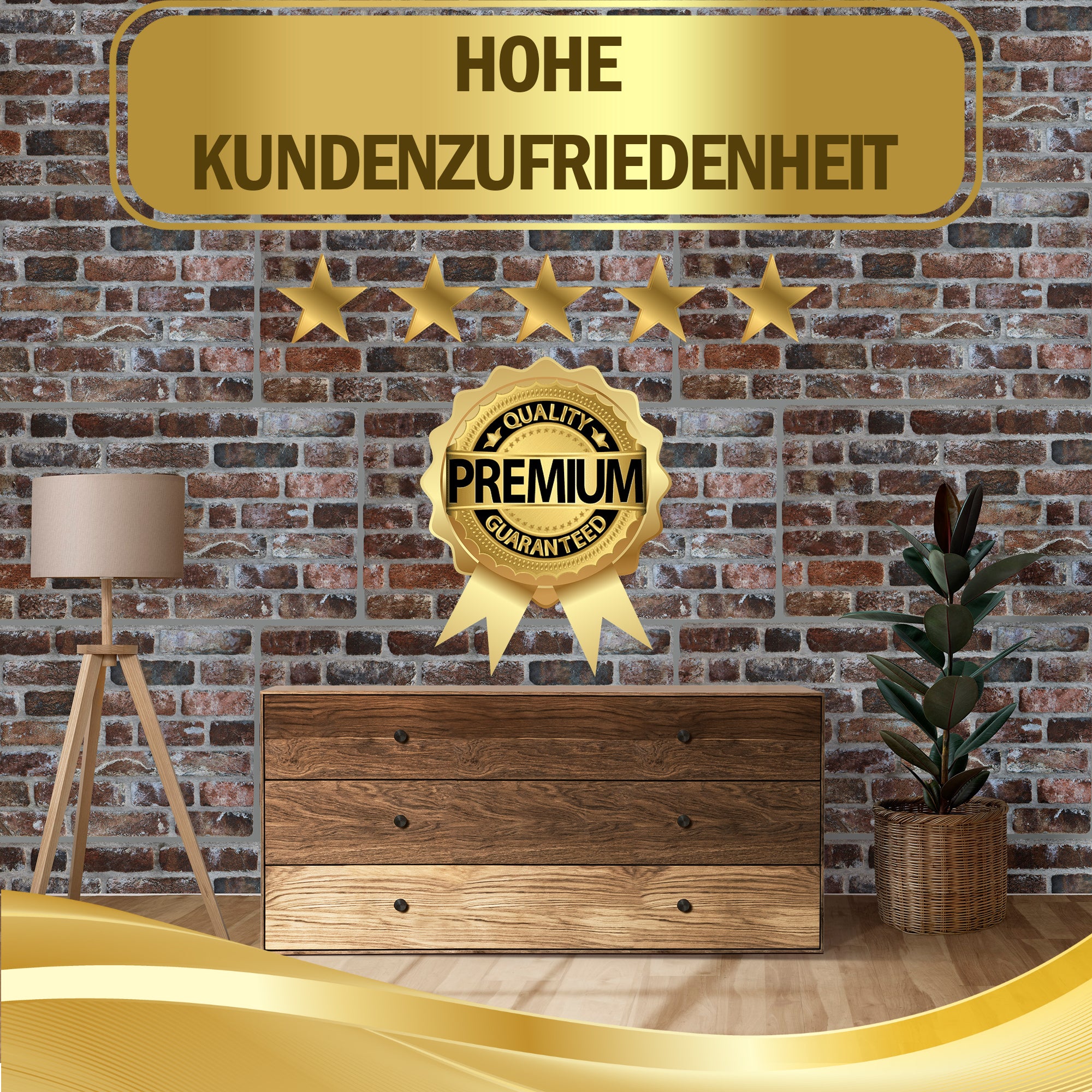 Steinoptik Vandpaneele 4er Pack | 100x50x2 cm | 3D Effekt Steinoptik Styropor | Swp-2